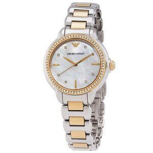 FX02995B NWT Emporio Armani Fashion Ladies Quartz Steel Authentic Watch